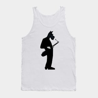 Scottish Terrier Saxophonist Tank Top